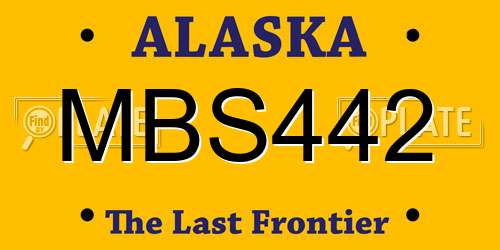 MBS442 Alaska License Plate
