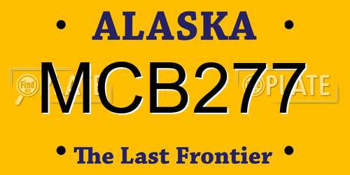 MCB277 Alaska License Plate