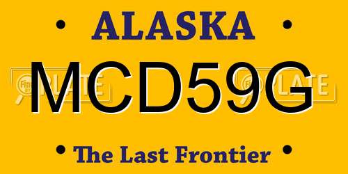MCD59G Alaska License Plate