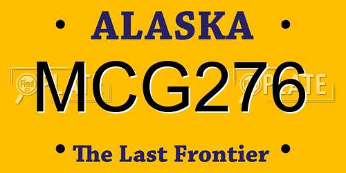 MCG276 Alaska License Plate
