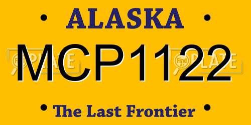 MCP1122 Alaska License Plate