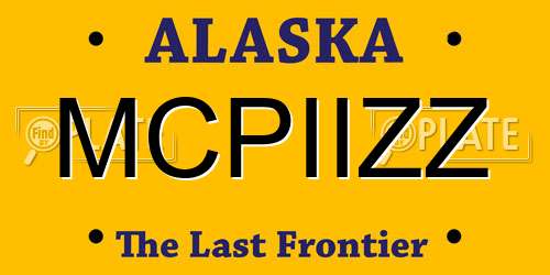 MCPIIZZ Alaska License Plate