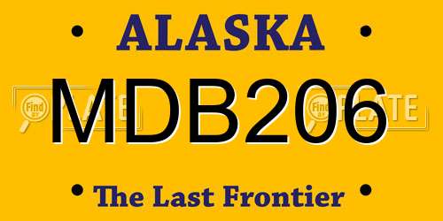 MDB206 Alaska License Plate