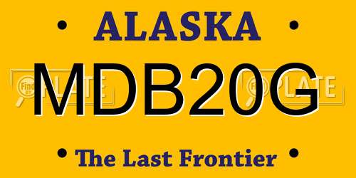 MDB20G Alaska License Plate