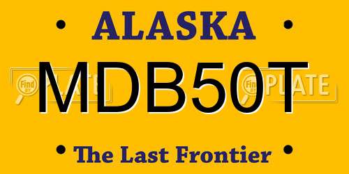 MDB50T Alaska License Plate