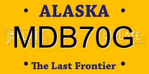 MDB70G Alaska License Plate