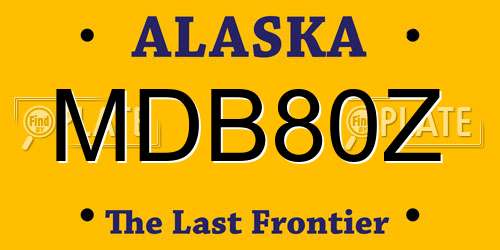 MDB80Z Alaska License Plate