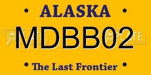 MDBB02 Alaska License Plate