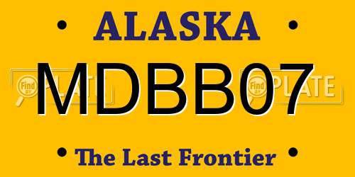 MDBB07 Alaska License Plate