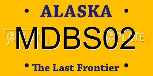 MDBS02 Alaska License Plate