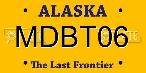 MDBT06 Alaska License Plate