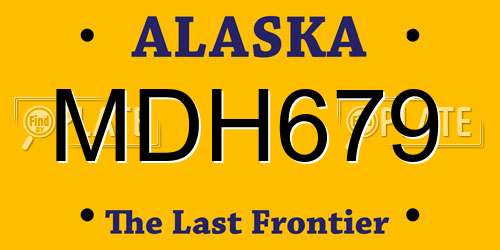 MDH679 Alaska License Plate