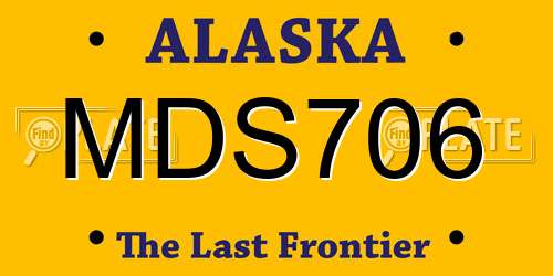 MDS706 Alaska License Plate