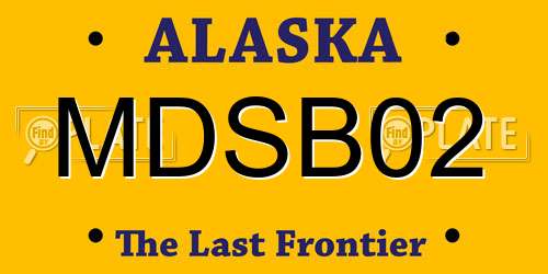 MDSB02 Alaska License Plate