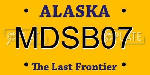MDSB07 Alaska License Plate