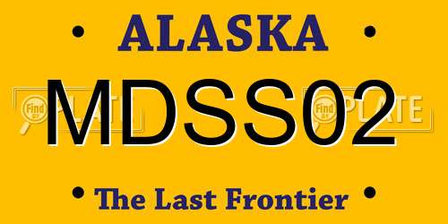 MDSS02 Alaska License Plate