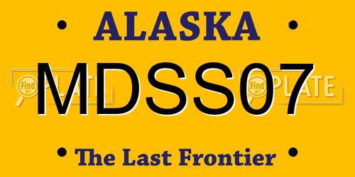 MDSS07 Alaska License Plate