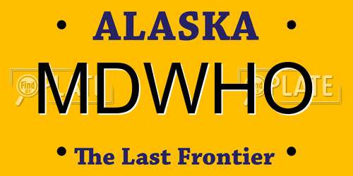 MDWHO Alaska License Plate