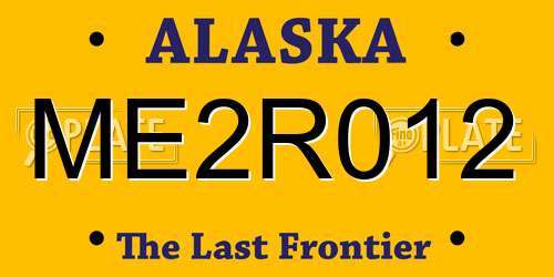 ME2R012 Alaska License Plate