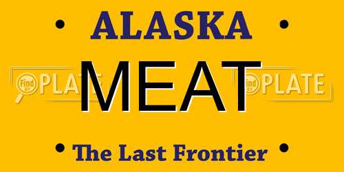 MEAT Alaska License Plate