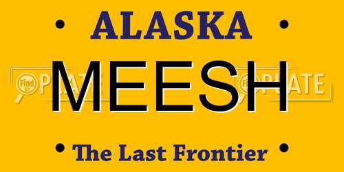 MEESH Alaska License Plate