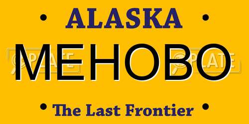 MEHOBO Alaska License Plate