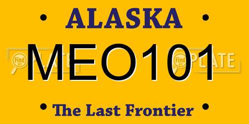 MEO101 Alaska License Plate