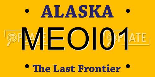 MEOI01 Alaska License Plate