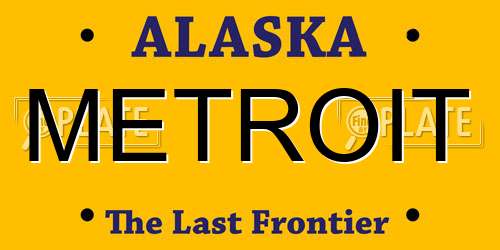 METROIT Alaska License Plate