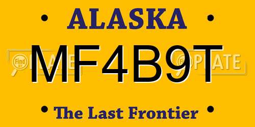 MF4B9T Alaska License Plate