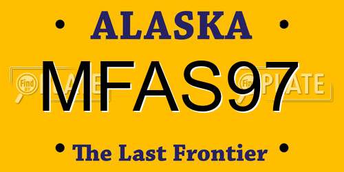 MFAS97 Alaska License Plate
