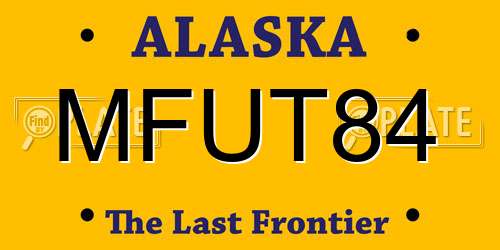 MFUT84 Alaska License Plate