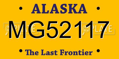 MG52117 Alaska License Plate