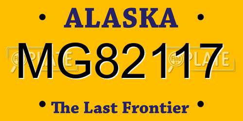 MG82117 Alaska License Plate