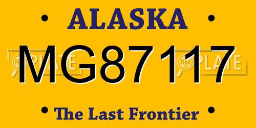 MG87117 Alaska License Plate