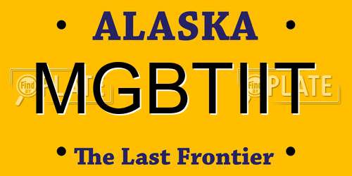 MGBTIIT Alaska License Plate