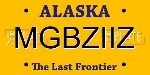 MGBZIIZ Alaska License Plate