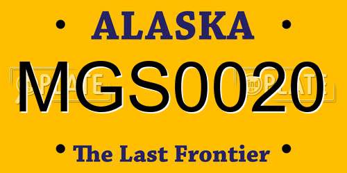 MGS0020 Alaska License Plate