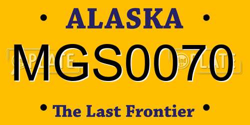 MGS0070 Alaska License Plate