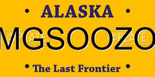 MGSOOZO Alaska License Plate