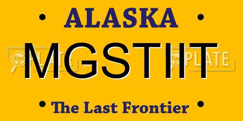 MGSTIIT Alaska License Plate