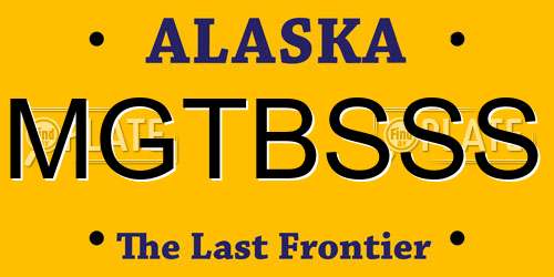 MGTBSSS Alaska License Plate