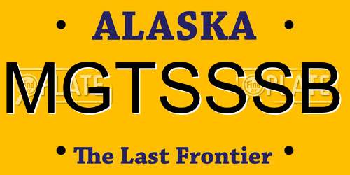 MGTSSSB Alaska License Plate