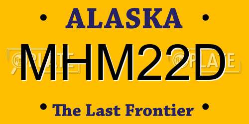 MHM22D Alaska License Plate