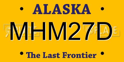 MHM27D Alaska License Plate