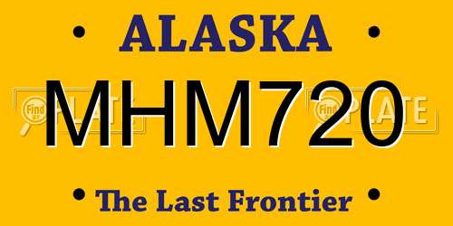 MHM720 Alaska License Plate