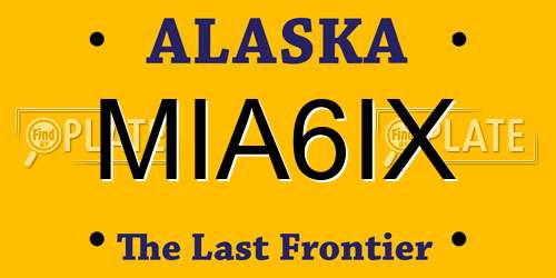 MIA6IX Alaska License Plate