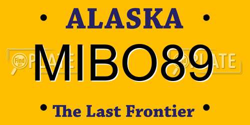 MIBO89 Alaska License Plate