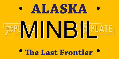 MINBIL Alaska License Plate