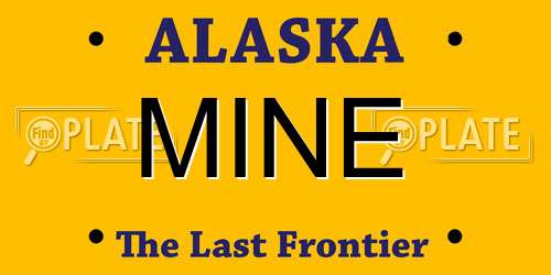 MINE Alaska License Plate